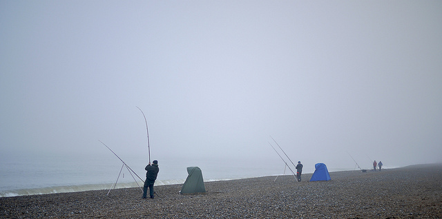 Fisherman at the Cley Beach